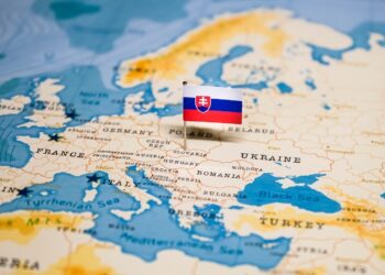 Slovakia map flag