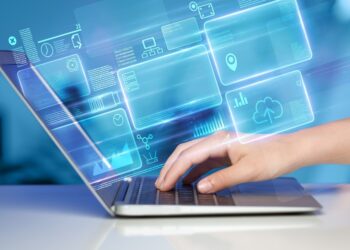 Laptop with database reports small